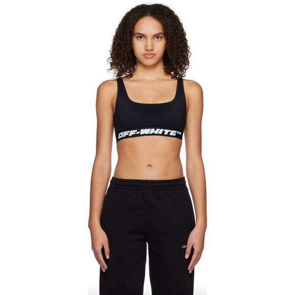 OFF-WHITE Logo-Tape Nylon Sports Bra